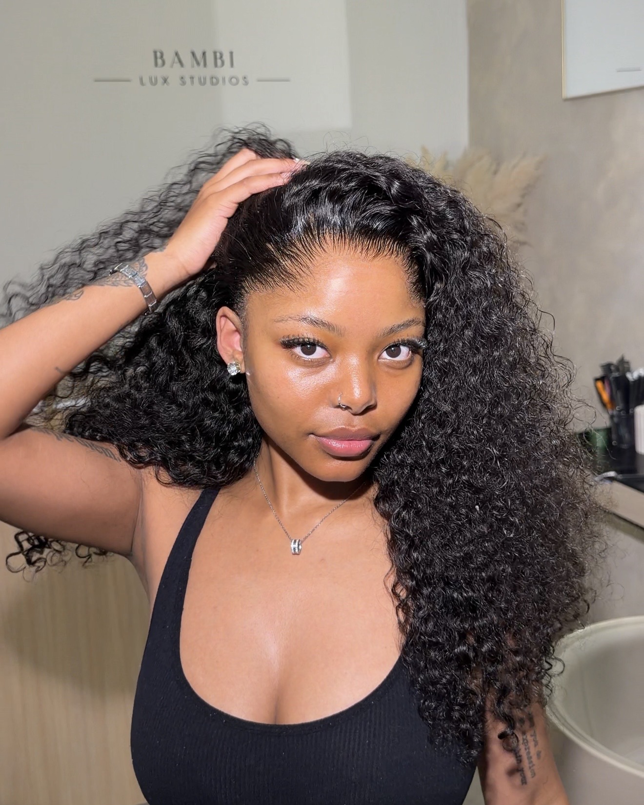 Half up half down result by Bambï Beauty